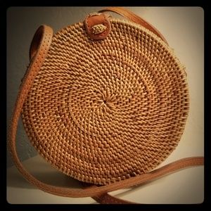 Balinese ratan crossbody bag